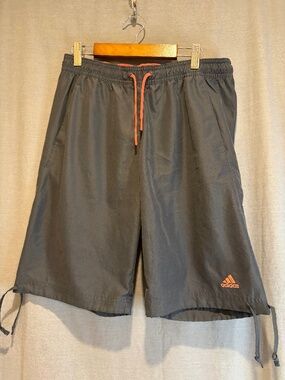 Vintage Adidas Long Athletic Shorts Navy Coral Womens Small Workout Gym